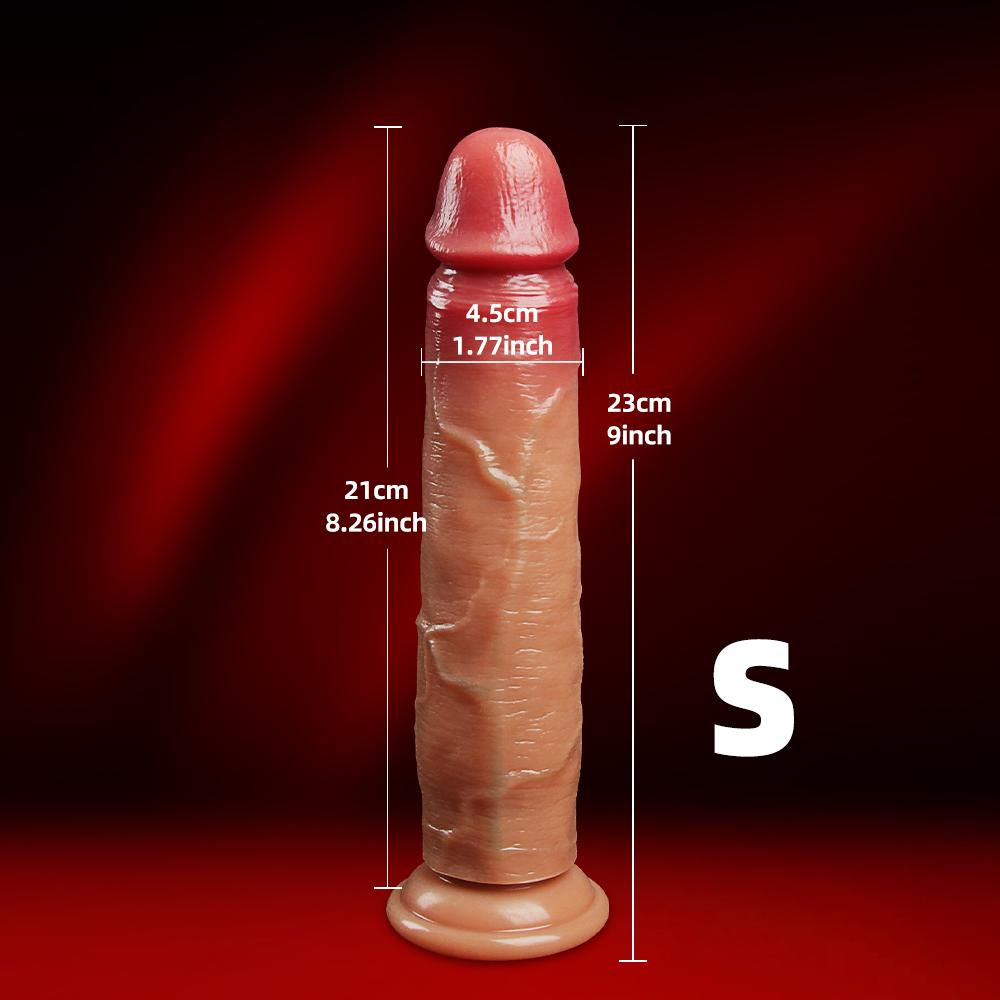 Realistischer großer Fluoreszenz-Dildo für weibliche Anfänger, Hautgleit-Vorhaut, Anal-Vagina-G-Punkt-Stimulation, Dildo, Sexspielzeug