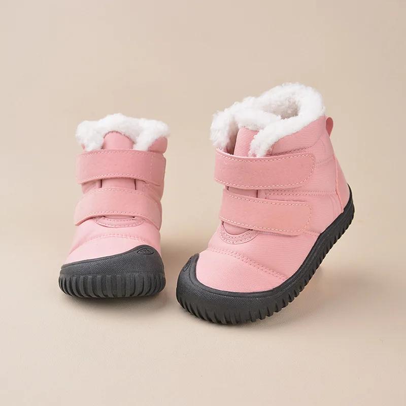 

Новые Модные Зимние Сапоги Универсальные Девичьи Сапоги Комфортные Теплые На Мягкой Подошве Короткие Сапоги Повседневные Модные Простые Хлопковые Сапоги Плоская Зимняя Обувь 21insole13.5cm розовый