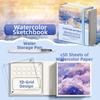 Grid Paint Box Tearable Painting Book Travel Watercolor Palette Paint Palette Notebook