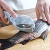 1pc Fish Scale Scraper With Lid Kitchen Household Plastic Fish Scale Scraper Manual Descaling Brushing Tool for Cleaning Fish