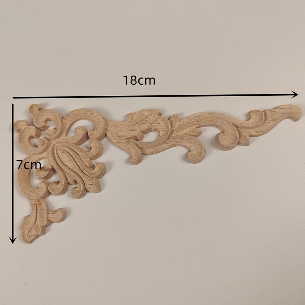 Dekal Dekor Träsnidade Hörnskåp Skåp 18*7cm Dörrar Möbler Lister Onlay Applikation Rätvinklig Vägg