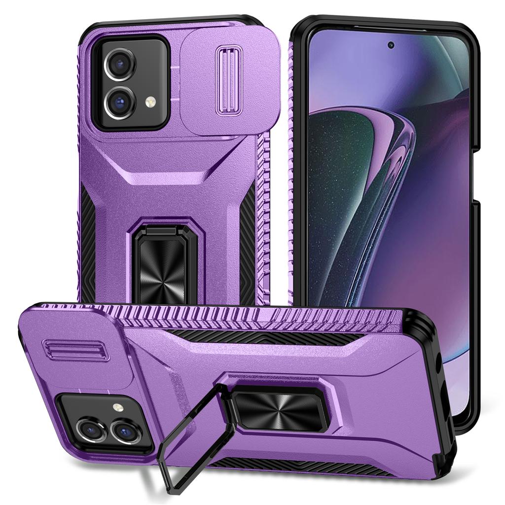 Pro Motorola Moto G Stylus 5G (2023) Pouzdro Camshield Stojánek TPU+PC Protiskluzový Kryt na Telefon