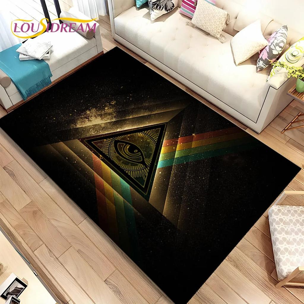 Egyptian Mythology Pharaoh Hieroglyphics Area Rug,Carpet for Home Living Room Bedroom Sofa Doormat Decor,kids Non-slip Floor Mat