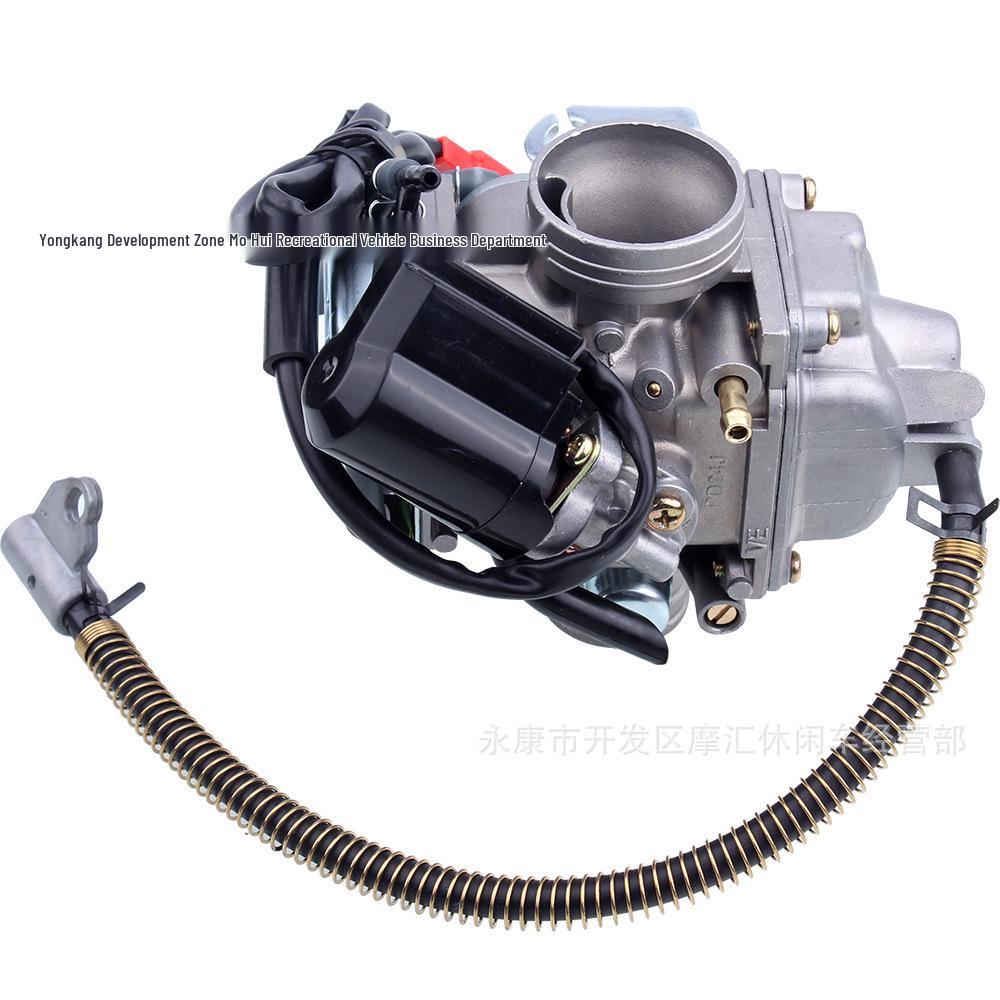 GY6 125/150CC Scooter ATV Beach Motorcycle 24mm Carburetor with Soft Fuel Hose
