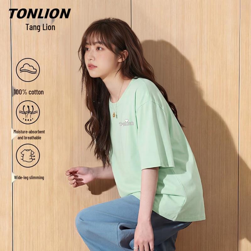 TonLion Women s Pure Cotton Short Sleeve T-Shirt S