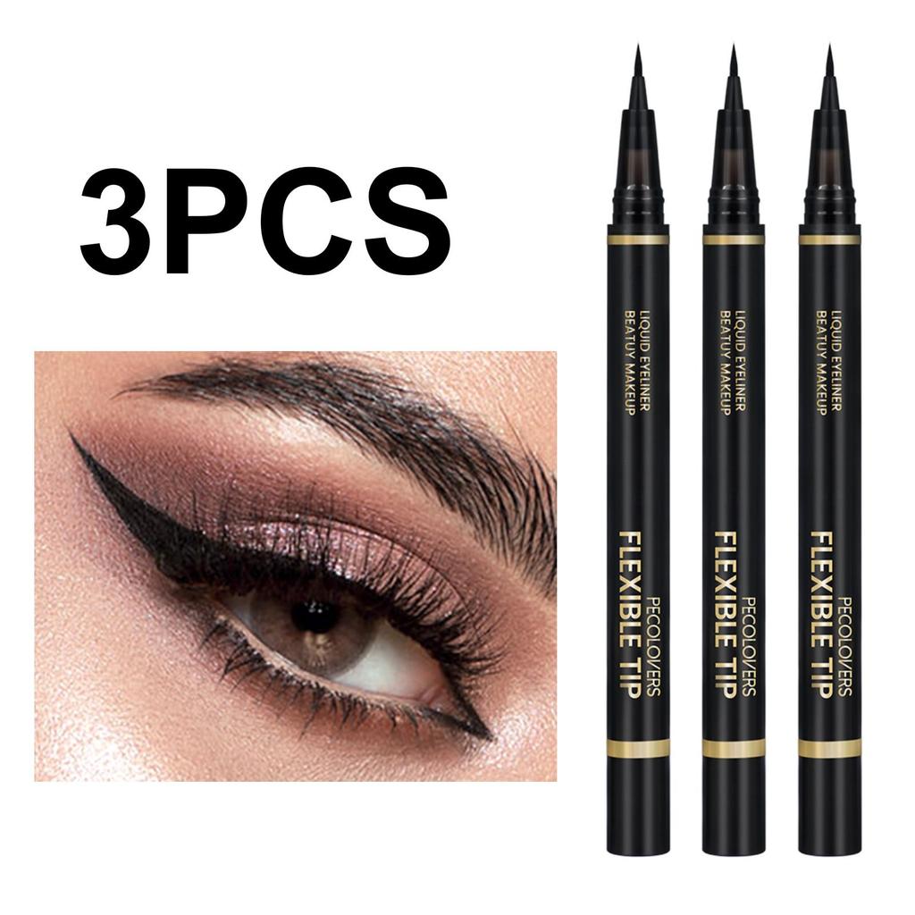 3PCS Ultrafine Liquid Eyeliner - Waterproof, Anti-fouling, Silky, Quick-drying, Durable, for Precise Eye Makeup Applications