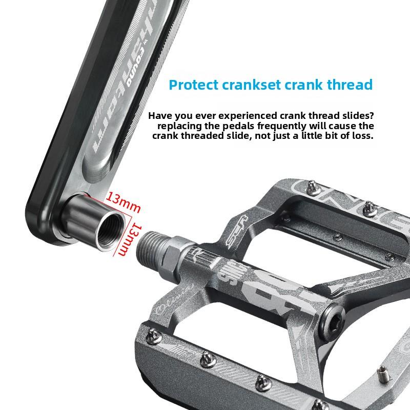 ENLEE Mountainbike Fahrrad Pedalverlängerung, Verlängerte Pedalwelle 20mm Expander Zubehör Chrom Molybdän Stahl Lager