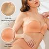 Women Orange Elegant Strapless Padded Bra