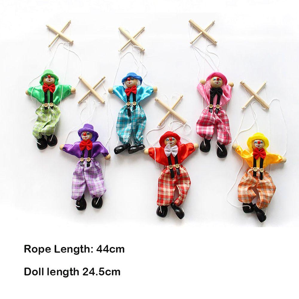 Durable Clown Puppet Portable Birthday Gift High Quality Pull Rope Doll  for Kids