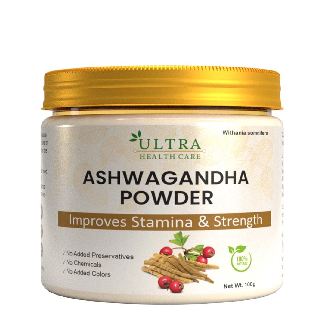 

Ultra Health Care Ashwagandha Powder Ksm 66 Ashwagandha Withania Somnifera | 100gm 0.2lbs