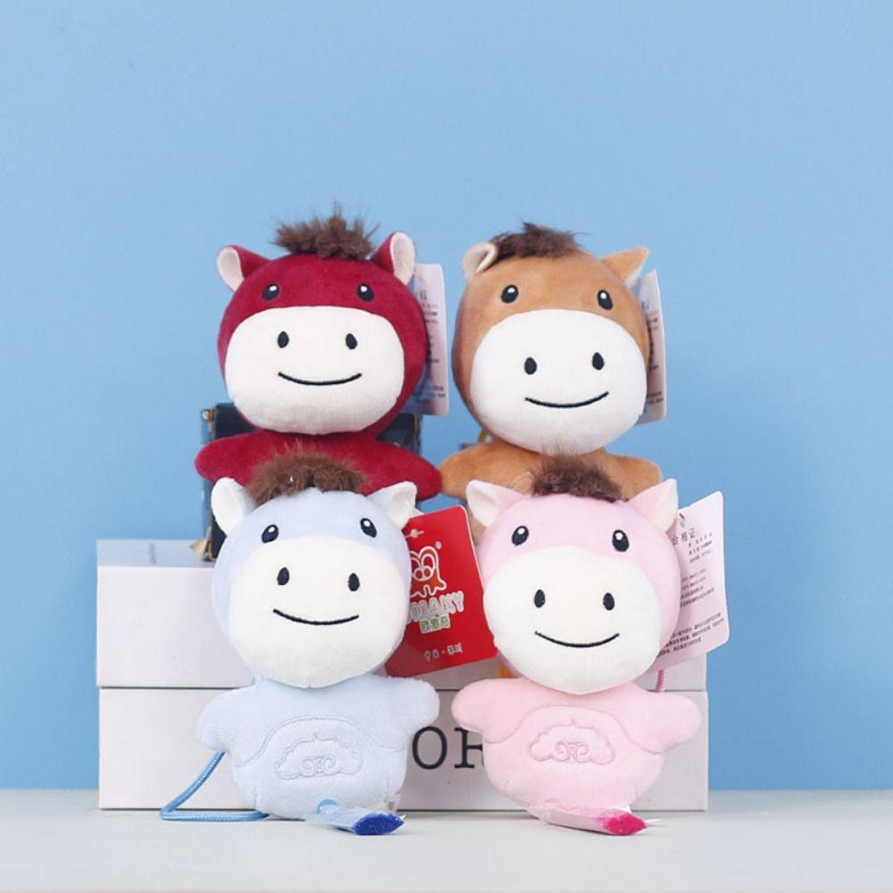 Soft Chinese New Year Gift Kawaii Plush Horse Doll Pendant Plush Pony Keychain  Pony Pendant Gift