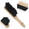 Fireplace Brush Oblong Soft Bristle Wooden Handle Shape