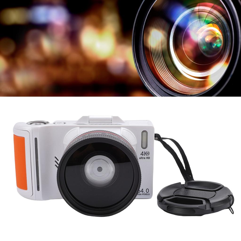 64MP Digital Camera HD 4K Photography Portable Compact Camera with 3in Screen 18X Zoom Anti Shake Auto for Travel