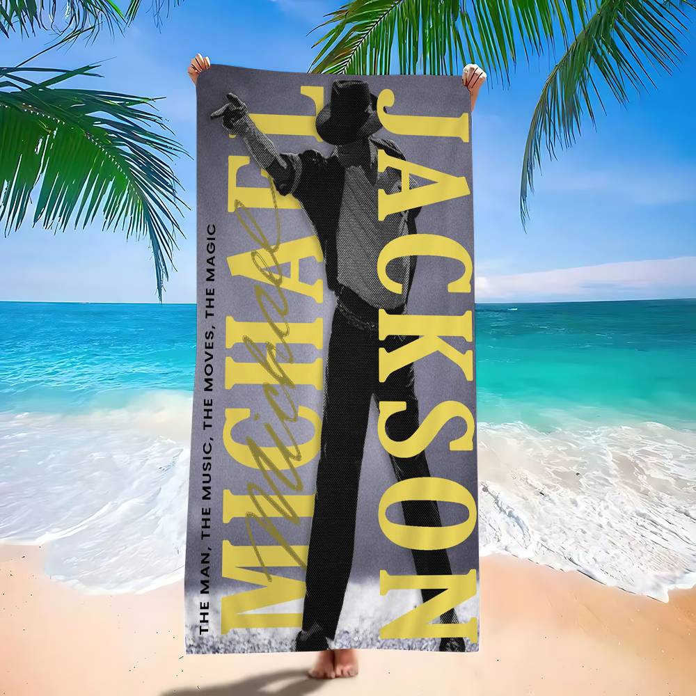Popular Singer M-Michael J- Jackson Classics Beach Towel Bath Towels for Microfiber Quick Dry Sand Free Beach Yoga Spa Gym Pool