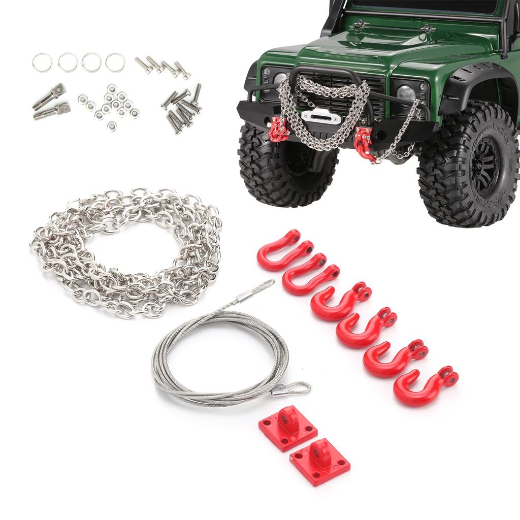 Metal Trailer Hook Tow Chain Shackle Bracket for 1/10 RC Crawler RC Model Cars Parts