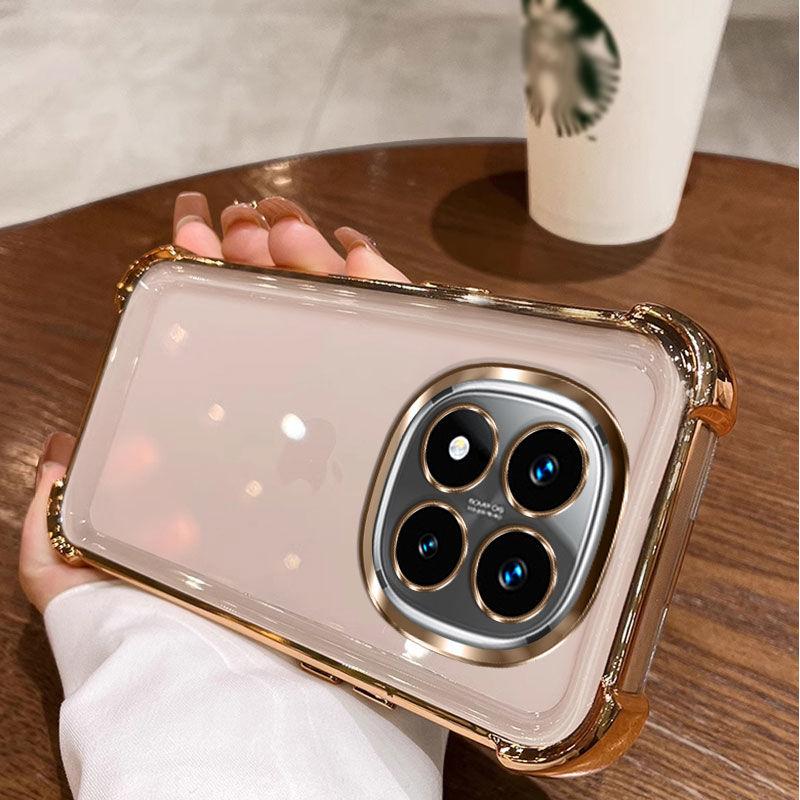 

Clear Transparent Shockproof Plating Silicone Case For Xiaomi Redmi Note 15 Pro Plus 5G Soft Back Cover Redmi note 15 pro+ 5g золотой