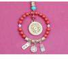 Eighteen-Seed Car Pendant: Safe Travel Charm, Bodhi Bead Ornament, Premium Temple Decoration.