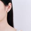 Women's Moissanite & Natural Pearl Stud Earrings - Hypoallergenic 925 Sterling Silver