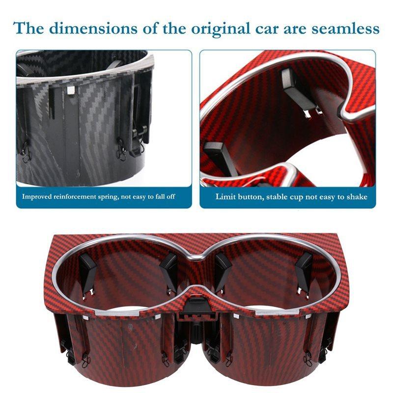 Car Center Console ert For Mercedes Benz S-Class W222 2018- A2226830075 Drinks Cup Holder Red Carbon Fiber