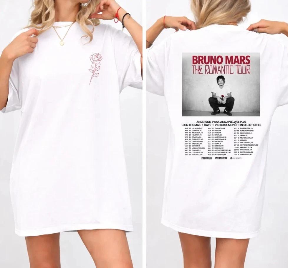 Bruno Mars Romantic Tour T-shirt, Concert Tee, Music Tour Shirt 3XL