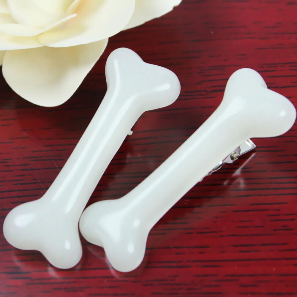 2PCS/SET Creative Design Skull Hand Bone Hairpin Gripper Ghost Skeleton Hair Clips Bone Claw Women's Fashion Hair Accessories