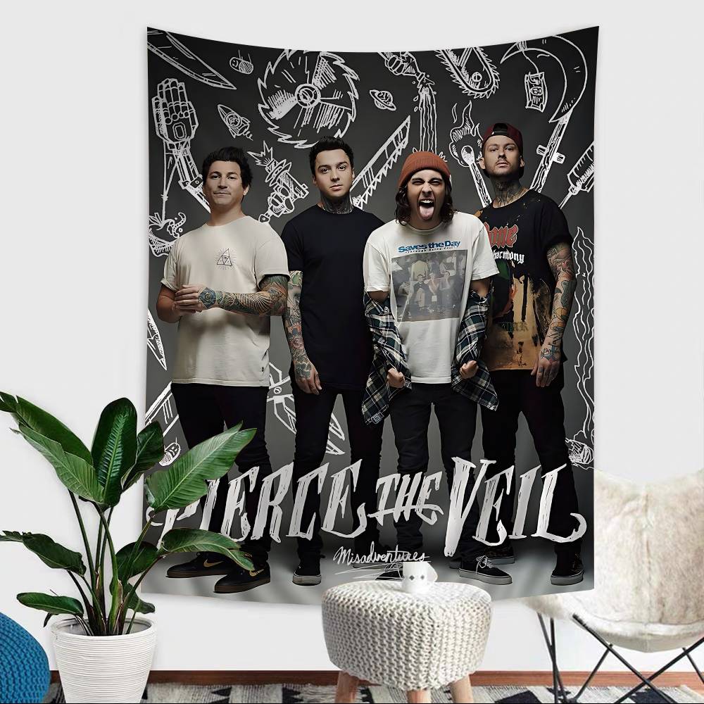 Rock Band PPierce The VVeil Hanging Bohemian Tapestry Bohemian Wall Tapestries Mandala Cheap Hippie Wall Hanging