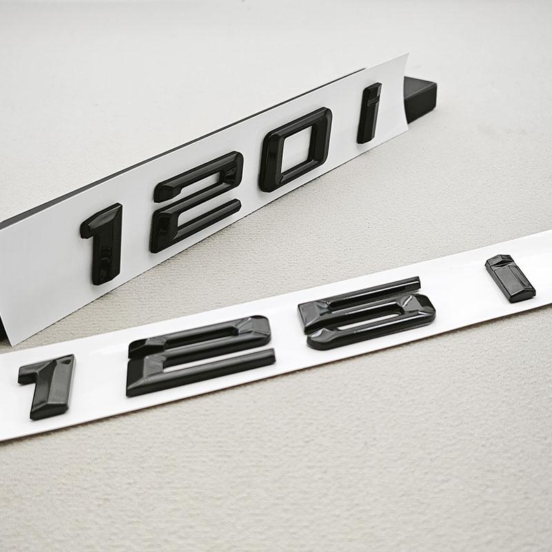 3D ABS Glossy Black Car Letters Logo 118i 120i 125i Rear Trunk Badge Sticker For BMW 118i 120i 125i Tail Marking Accessories