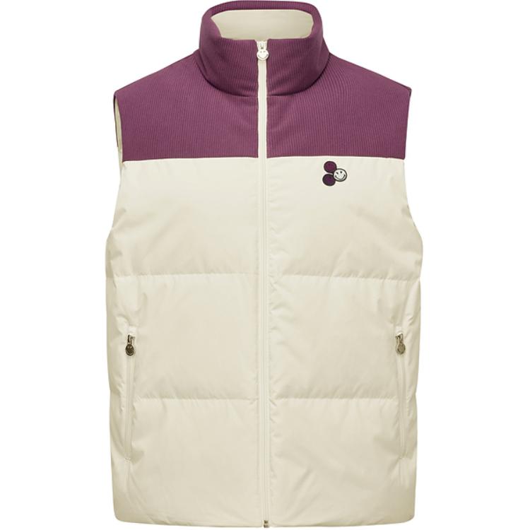 Skechers X Smileyworld Fashion Warm Stand Collar Zipper Vest Unisex Vests Purple Brown L424U256-01G8 M