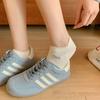 Women's Summer Thin New Stripe Mesh Breathable Shallow Mouth Invisible Socks