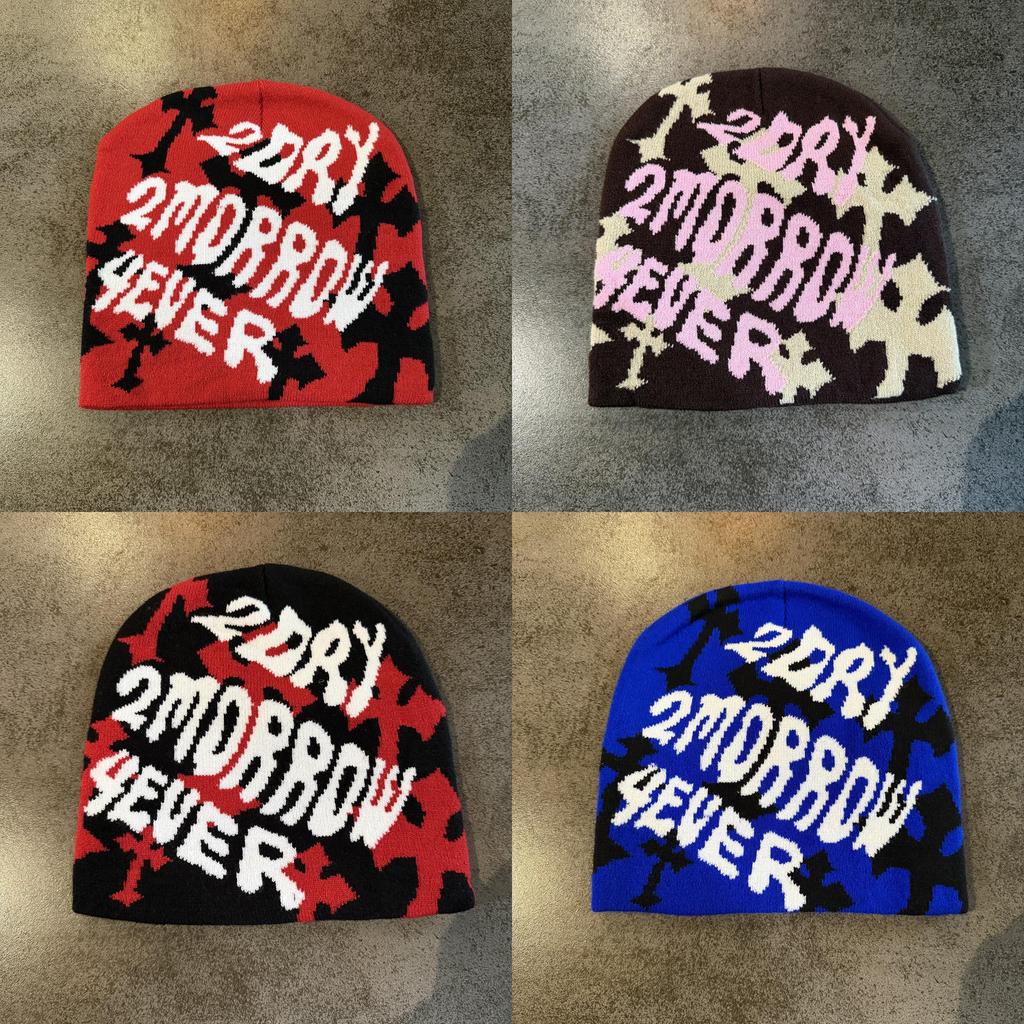 Knit Hat With Alphabet Pattern For Streetwear And Cold Weather Wear
