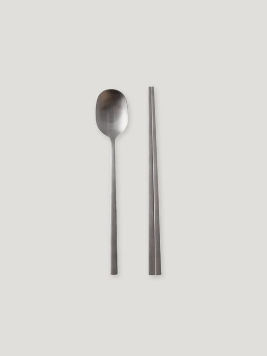sosomoso flat stainless steel spoon set single