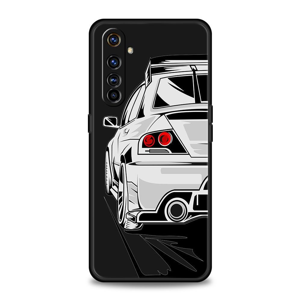 Japan JDM Sports Cars Case For Realme 12 11 10 9 8 5G 7 6 GT5 GT3 GT2 Pro Plus C21 C11 C25 C35 For Realme GT Neo 2 3 3T 5 Cover