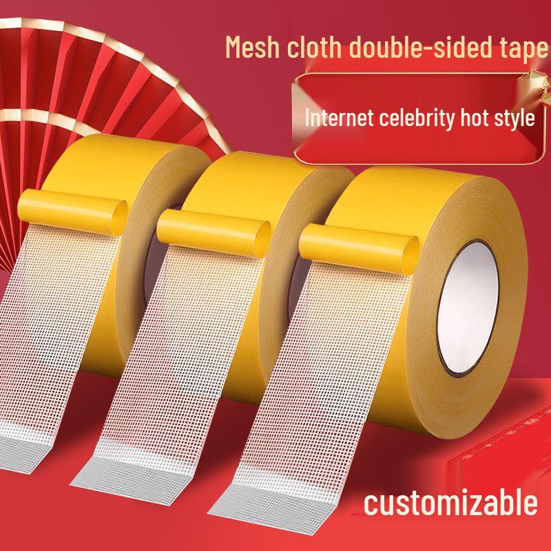 High-Strength, No-Trace Transparent Mesh Fabric Double-Sided Carpet Tape