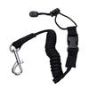 Kayak Paddle Leash Stretchable Shock Cord Fishing Pole Safety Tether with Ti Alloy Hook Black