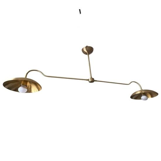 Aldorno Linear Shade Pendant Chandelier Elegant Lighting Fixture for Dining Room or Living Room, Modern Stylish Hanging Light