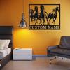 Custom Name Metal Sign Horse Silhouette Rustic Fairy Tale Theme Hot Sale Home Garden Kitchen Dining Decor