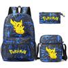 Backpack Teen Student School Bag Three-piece Pencil Case Crossbody Bag