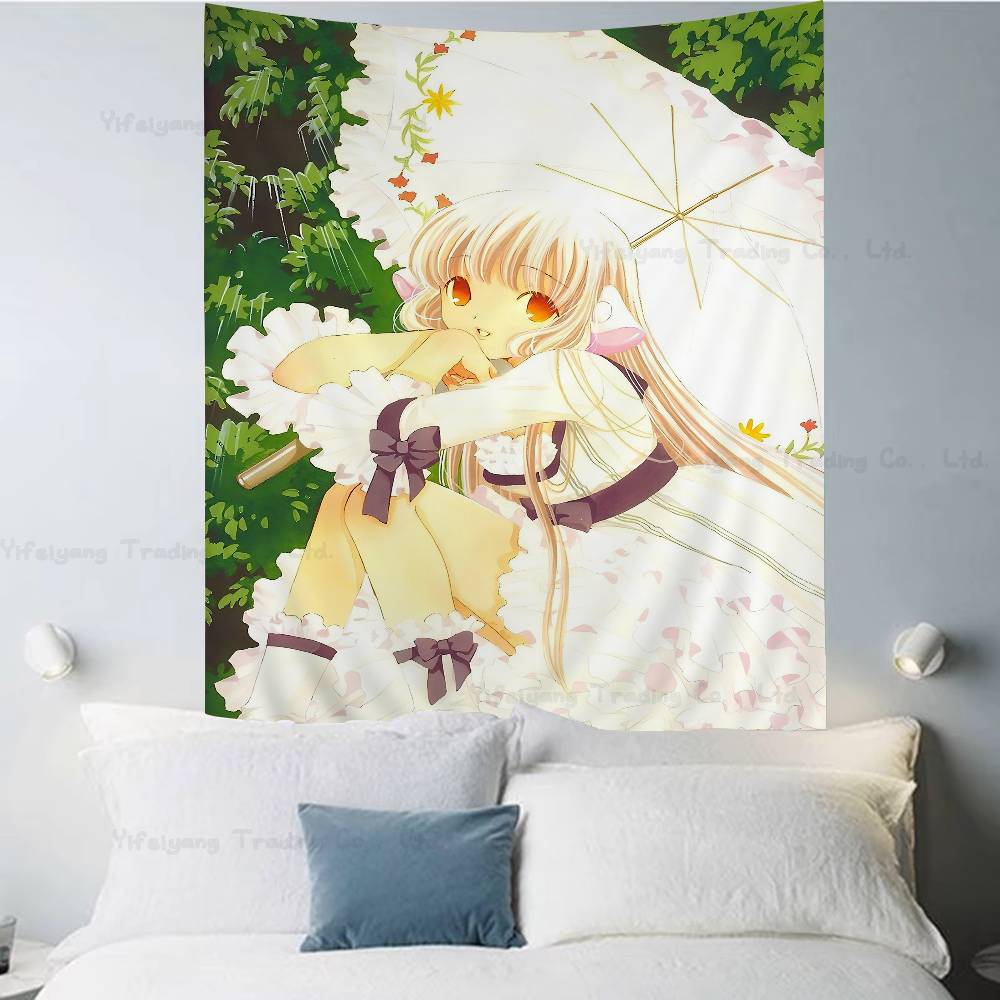 Anime Chobits Classic Printed Large Wall Tapestry Art Science Fiction Room Home Decor Decor Blanket