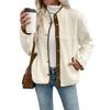 Women's Fuzzy Fleece Jacket Casual Long Sleeve Button Down Warm Coat Outwear Fall Winter Outfits
