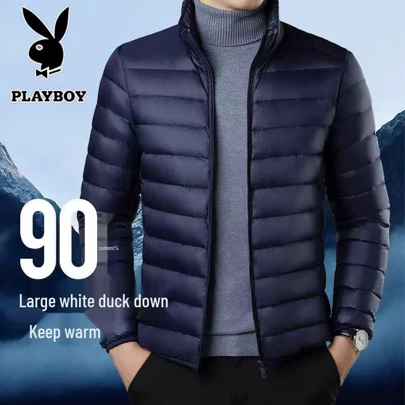 PLAYBOY Men s Lightweight 90% White Duck Down Jacket 2XL