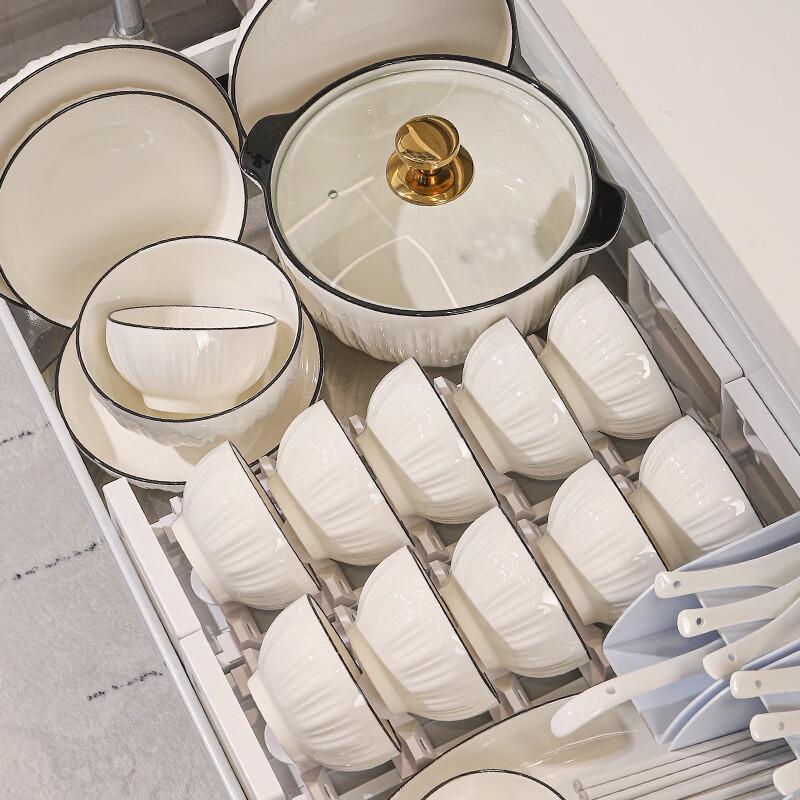 Nordic Style Ceramic Dinnerware Set 12-Person 60-Piece Set (Gift Box)