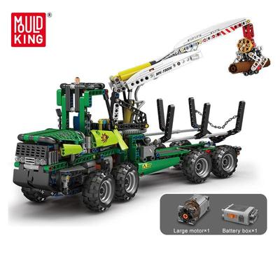 MOULD KING Technical Building Blocks The APP Pneumatic Forest Machine Truck MOC-32456 Model Toys for Kids Christmas Gifts