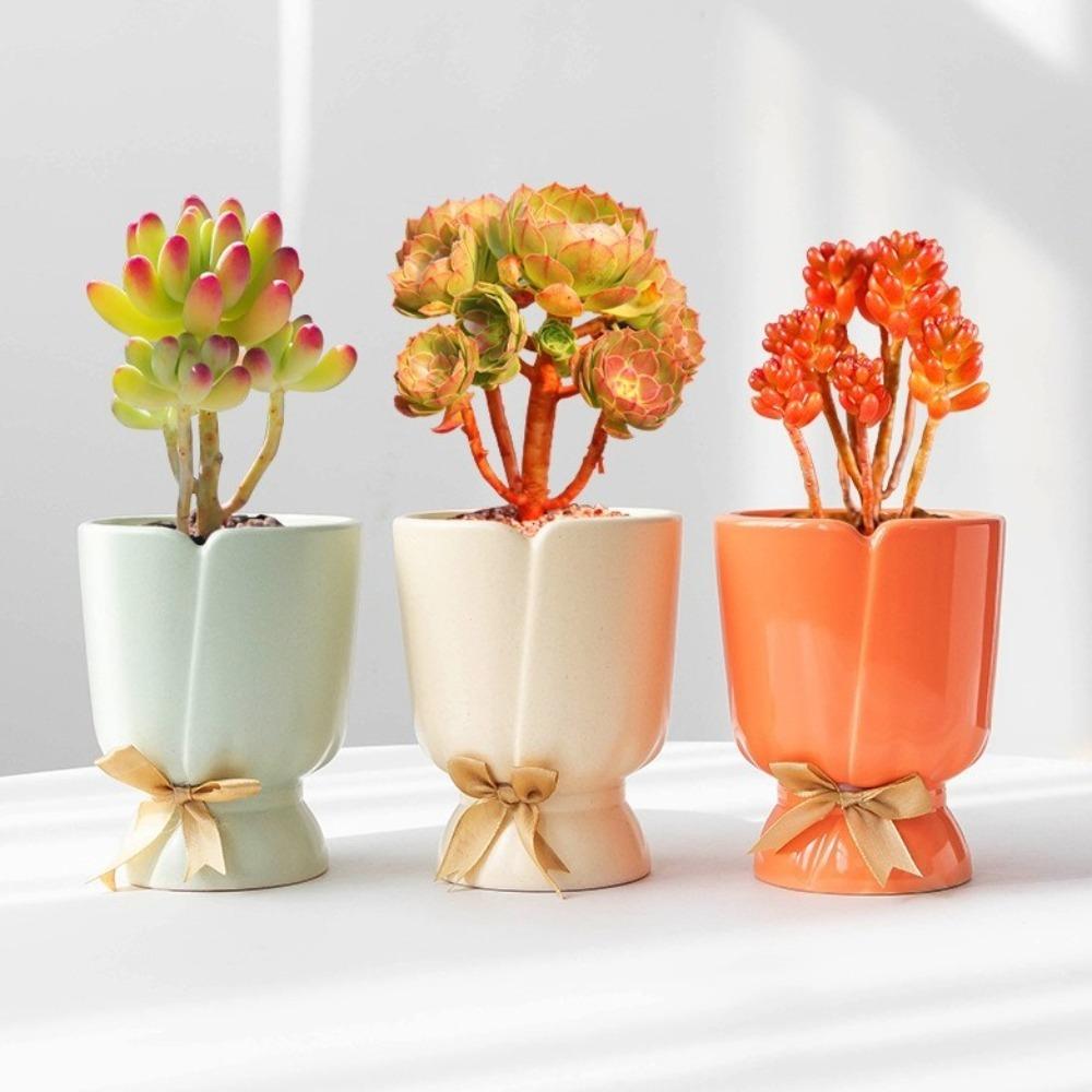 Desktop Decorative Bouquet Bow Vase Nordic Style Table Ornament Flower Vase  Living Room
