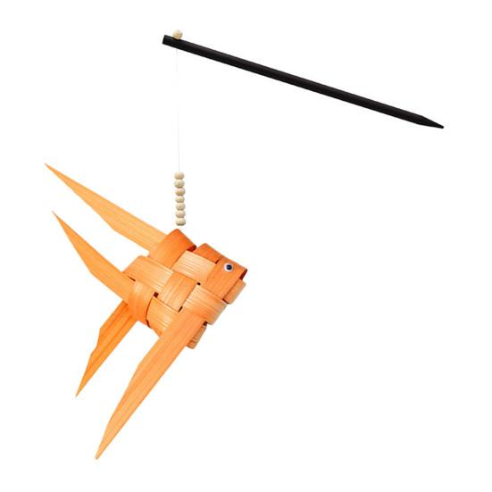 Hand-Woven Goldfish Lantern DIY Handcrafted Hand Held Bamboo Fish Lantern for Chinese Spring Festival Mid-Autumn Hanfu Cosplay