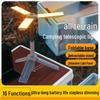 Multi-functional Foldable Camping Flashlight with 720° Stepless Steering and 3-LED All-Terrain Design