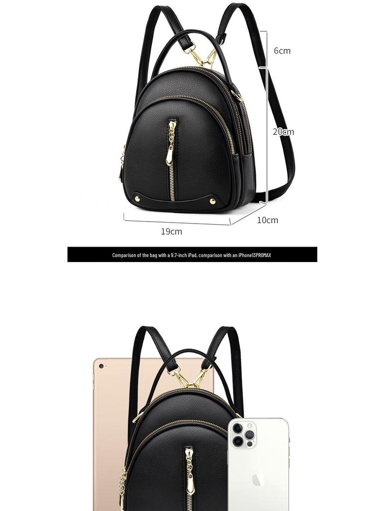 2023 Trendy Korean Style Small Backpack: Simple, Versatile Round Women's Shoulder & Crossbody Bag