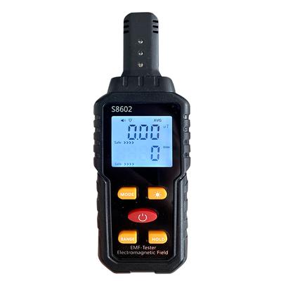 Dosímetro de Radiação Digital 3 em 1 Testador de Radiação Alarme Sonoro e Luminoso Display LCD com Luz de Fundo Temperatura Detector Multifuncional para Casa