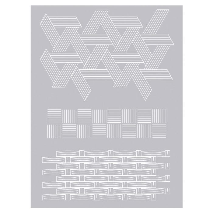 Pochoir - VANNERIE - 114x153mm - Réutilisable - Précision du motif - Design Français