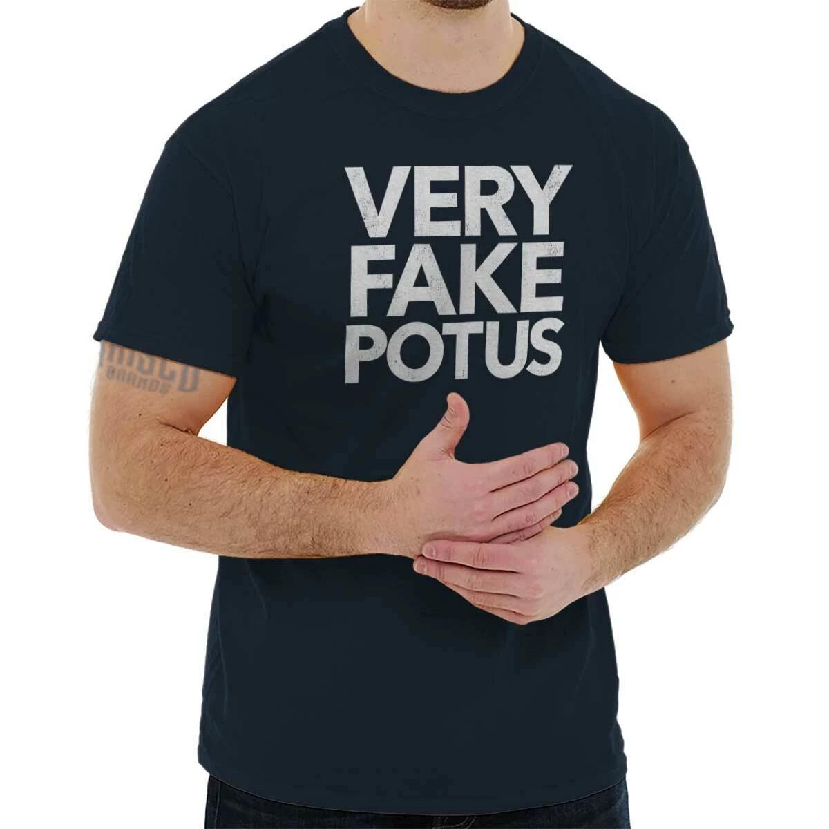 Very Fake Potus Donald Trump President USA Womens or Mens Crewneck T Shirt Tee S