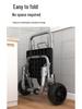 Folding Stair Climbing Shopping Cart: Portable Luggage Trailer & Small Hand Truck for Elderly and Grocery Use